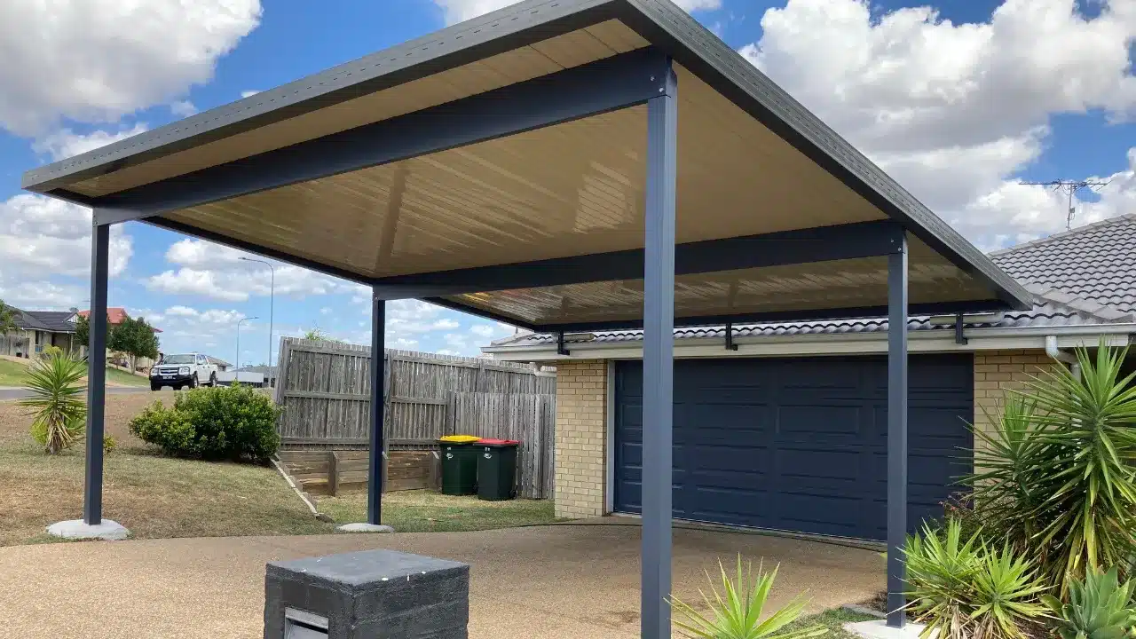 trueline single skin elevted carport gracemere qld