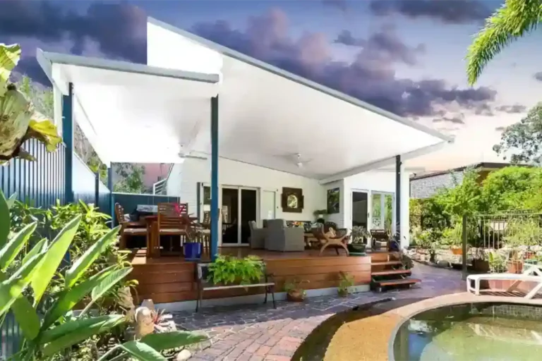 Offset Gable Roof Insulated Patio built in Kenmore by our Trueline Patios Brisbane team