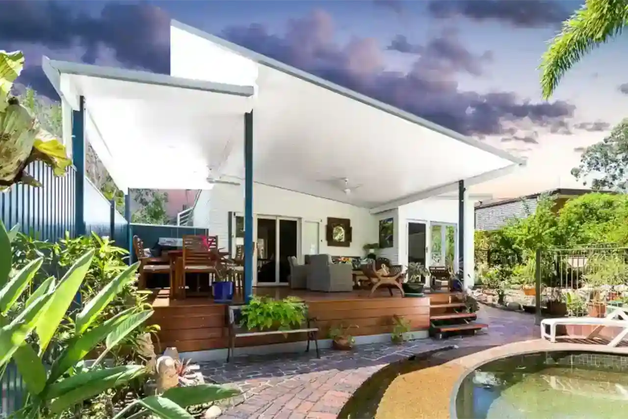 Offset Gable Roof Insulated Patio built in Kenmore by our Trueline Patios Brisbane team