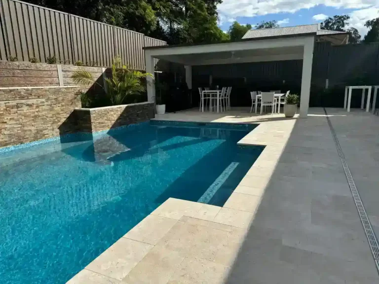 Insulated pool cabana designed and constructed by the Trueline team in Brisbane
