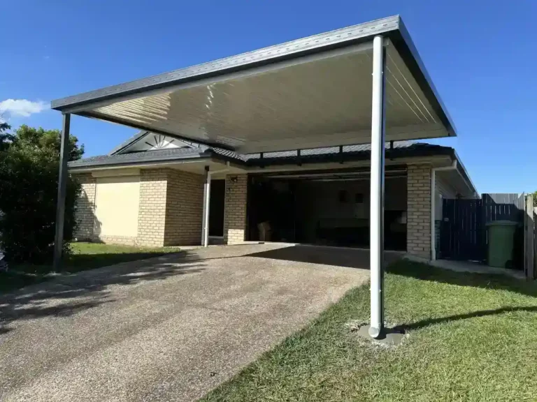Steel Double carport recently completed in Marsden QLD, by our Brisbane team.