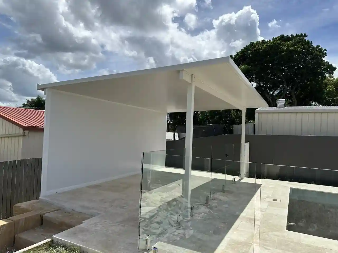 Insulated pool cabana designed and built by Trueline in Flinders View, Queensland