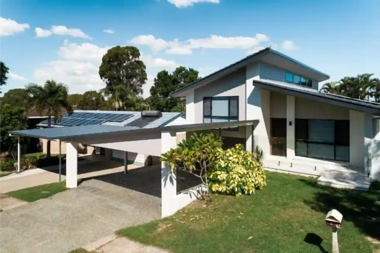 Rendered and Insulated patio designed and constructed by Trueline in Sunnybank Queensland.