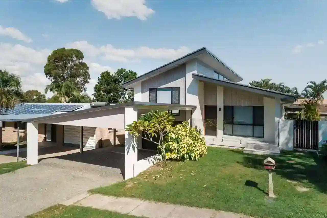 Rendered and Insulated patio designed and constructed by Trueline in Sunnybank Queensland.