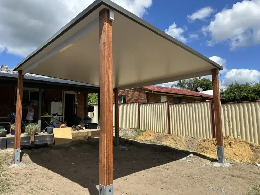 Trueline insulated carport installation in Boronia Heights, QLD