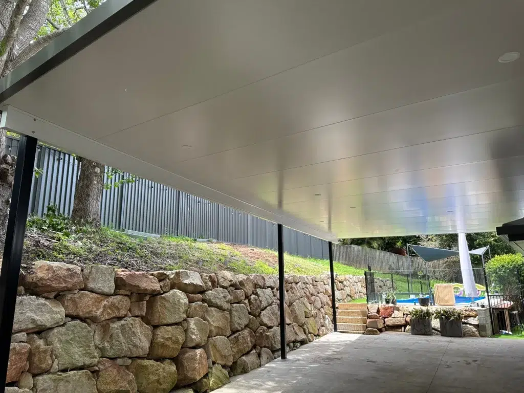 Trueline insulated patio installation in The Gap, QLD