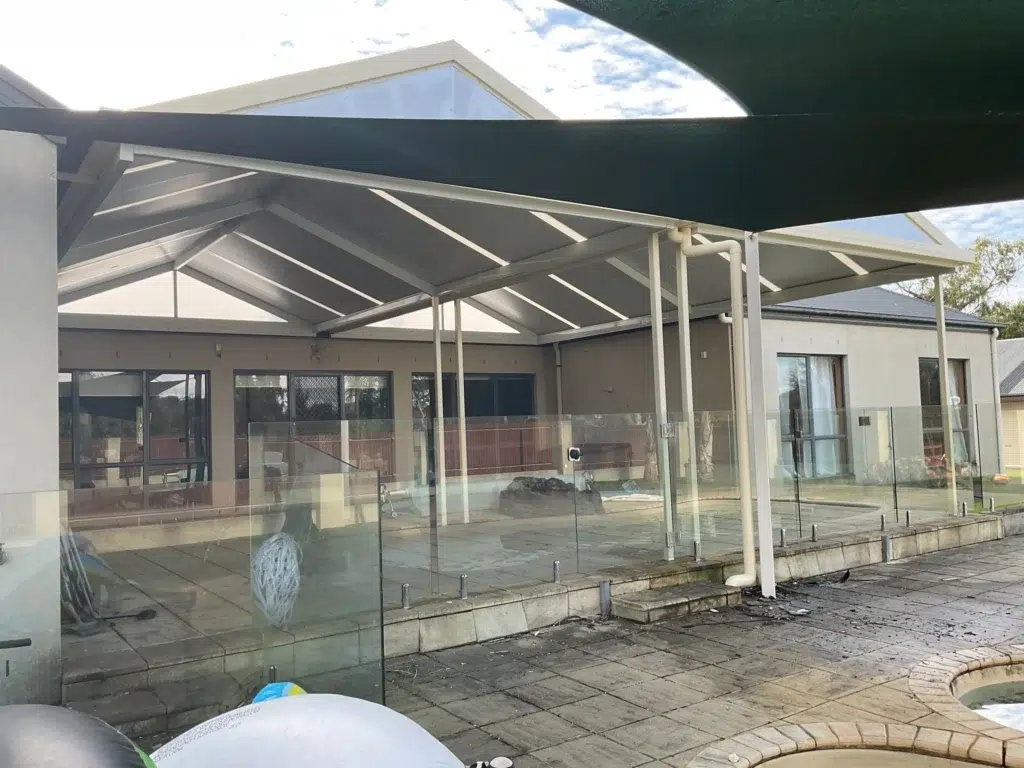 Trueline gable roof patio installation in Langwarrin South, VIC